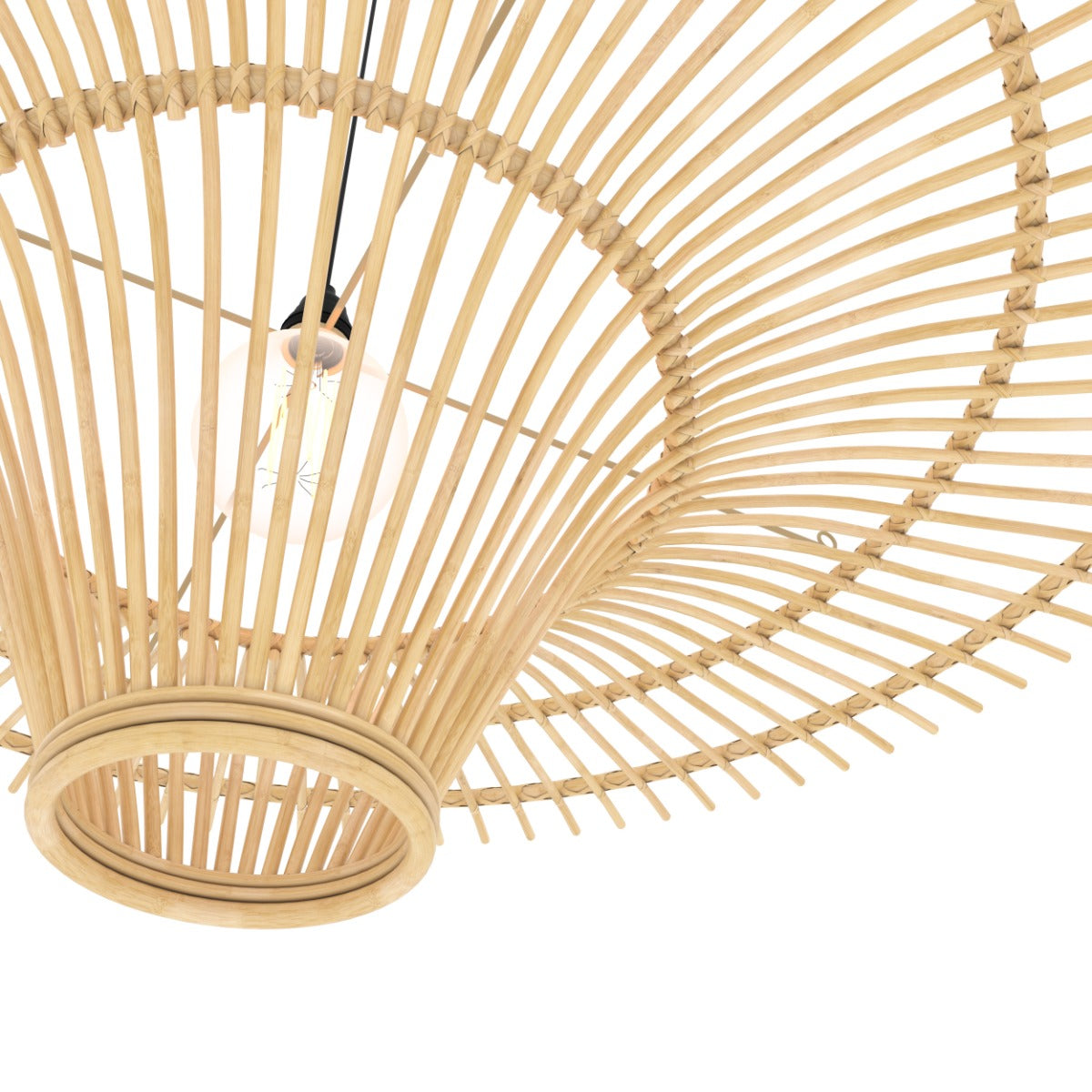 abat jour d 125 cm en rotin naturel olga