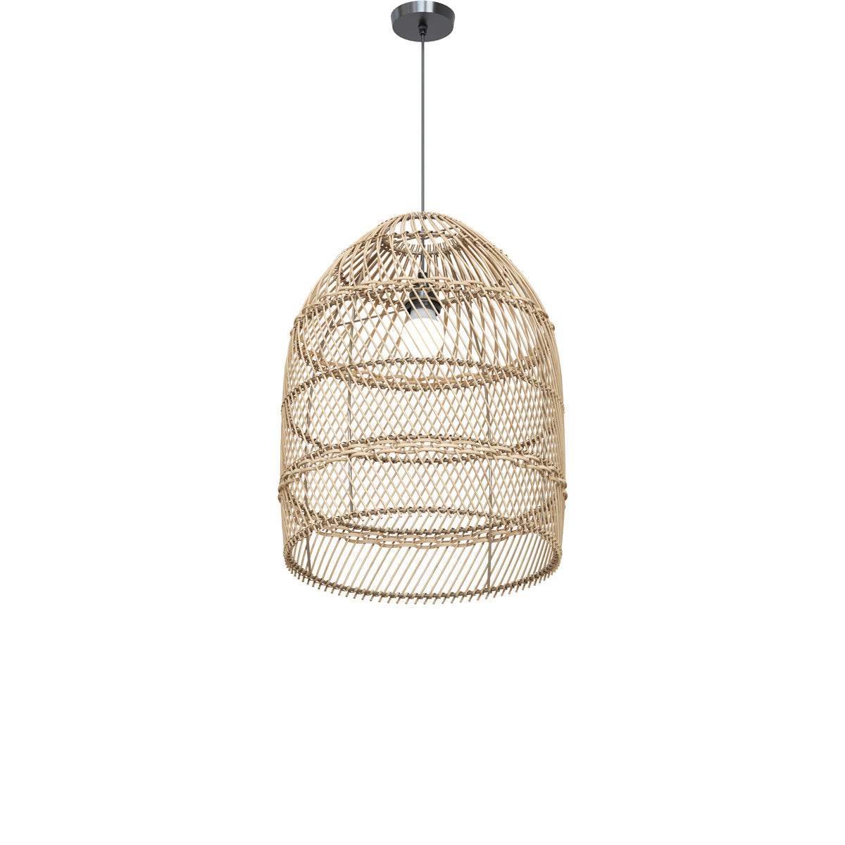 abat jour en rotin arrondi huda 36 cm