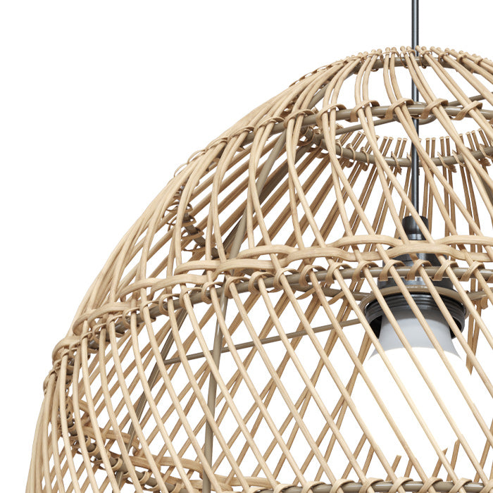 abat jour en rotin huda pour suspension boheme