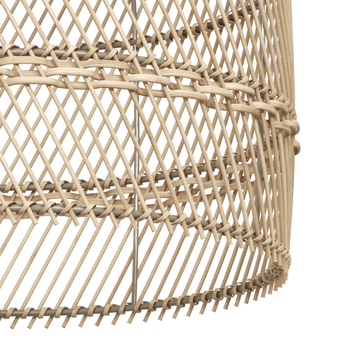 abat jour ethnique chic arrondie en rotin huda