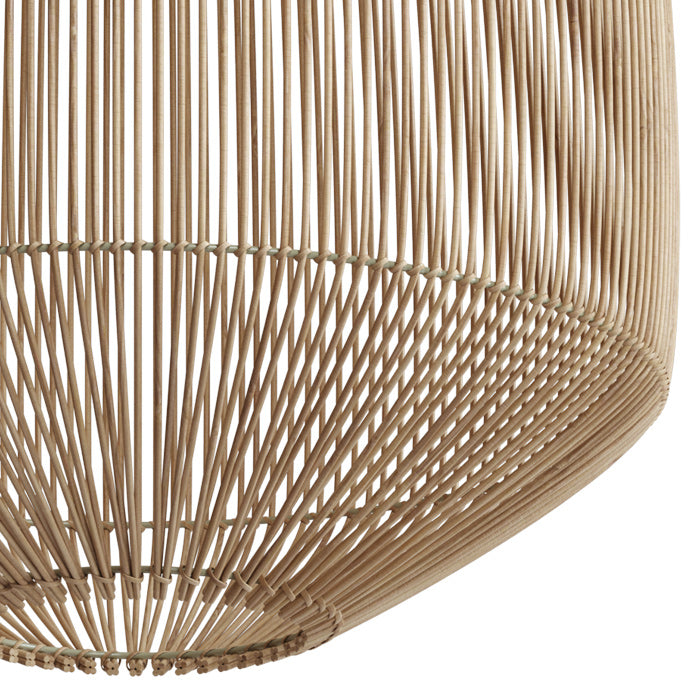abat jour hajar pour suspension en rontin 40 cm arrondi