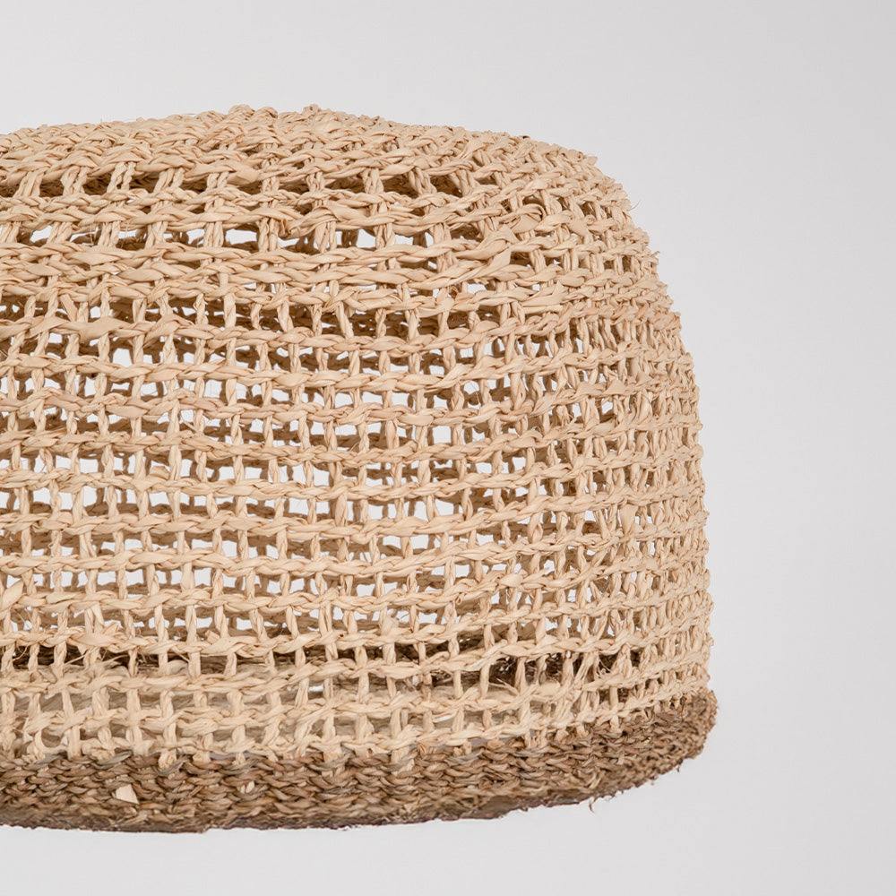 abat jour suspension arrondie fibre naturelle