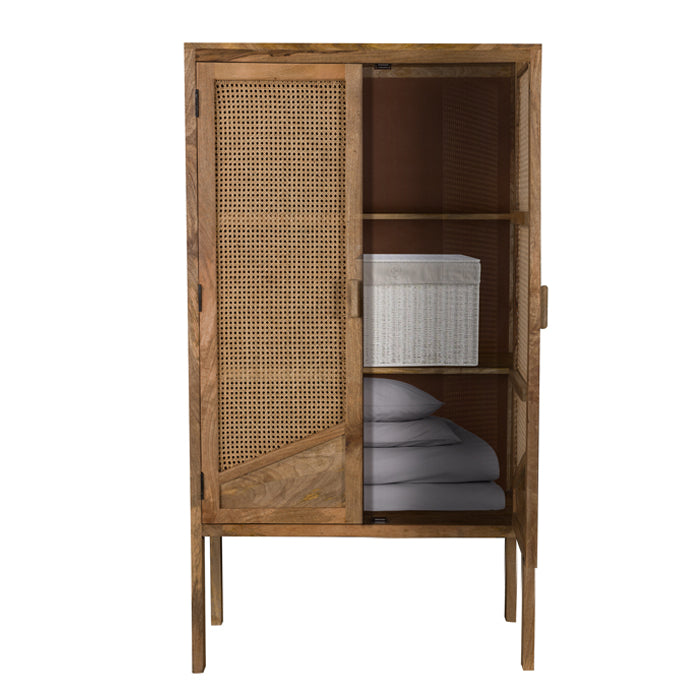 achat armoire 2 portes bois cannage