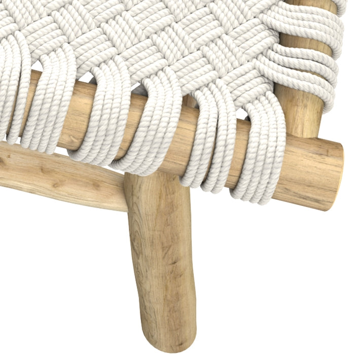 achat banc ethnique corde beige