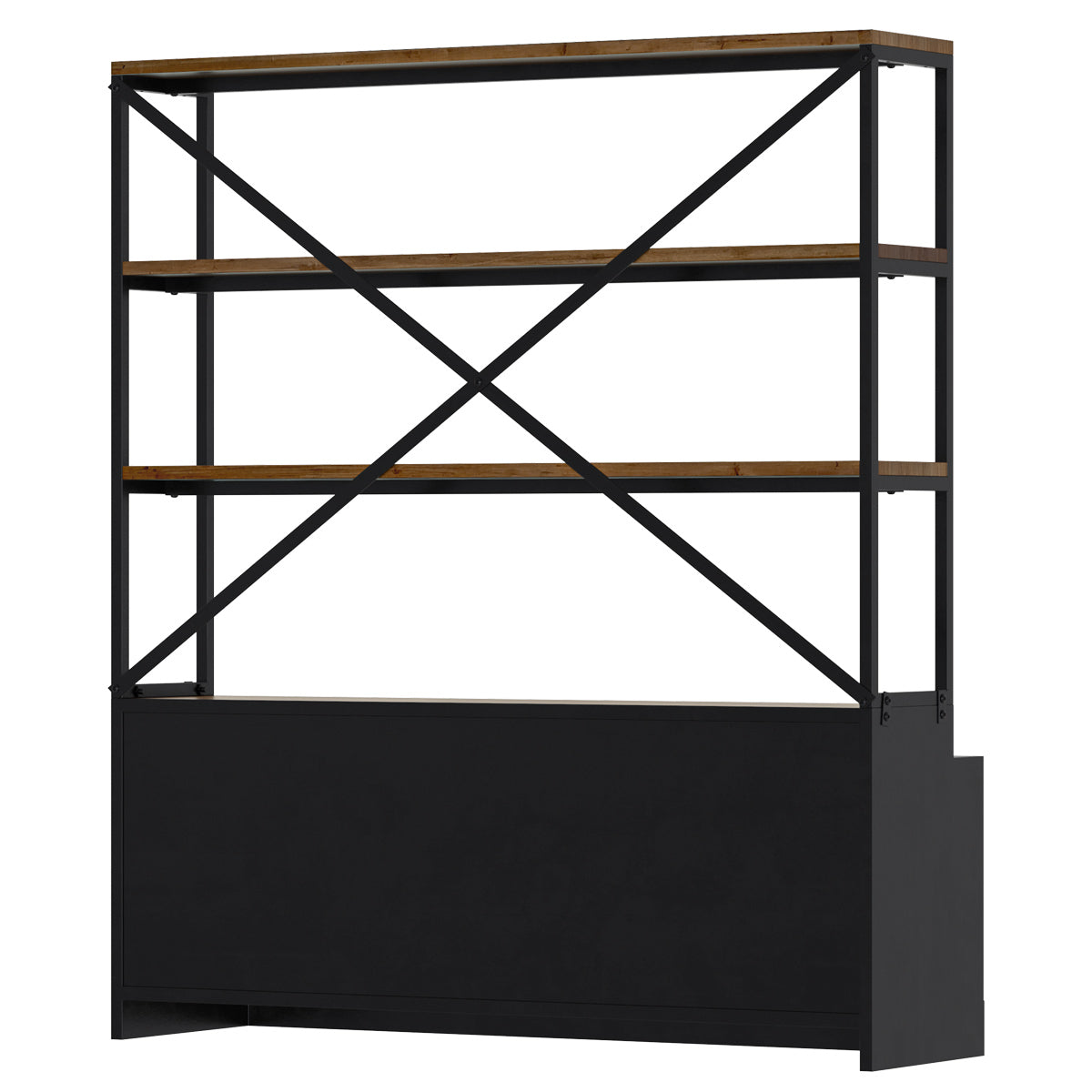 achat bibliotheque 160 cm en bois et metal