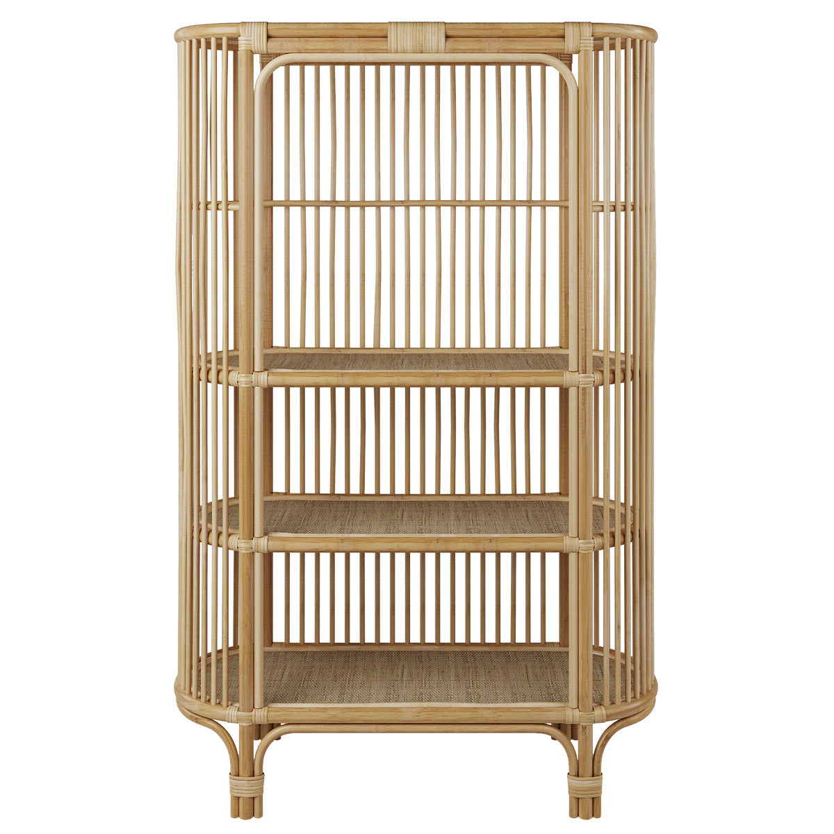 achat bibliotheque en rotin naturel avec etageres marthe