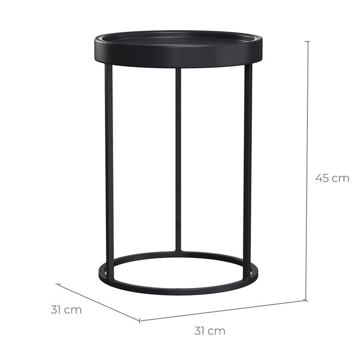 achat bout de canape noir