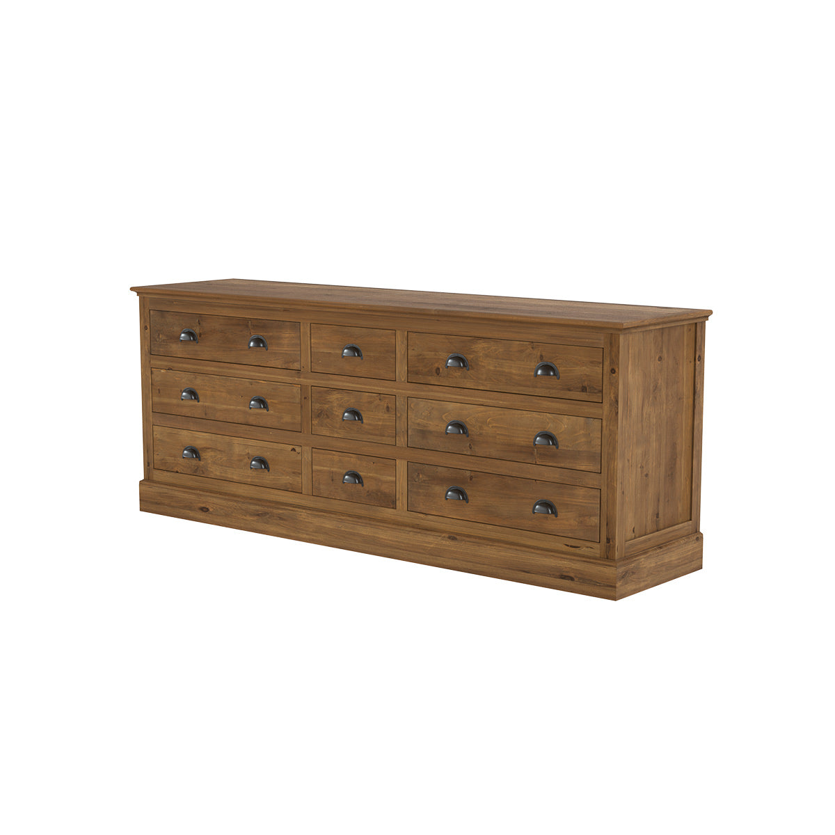 achat buffet bois de cedre recycle neuf tiroirs tobias