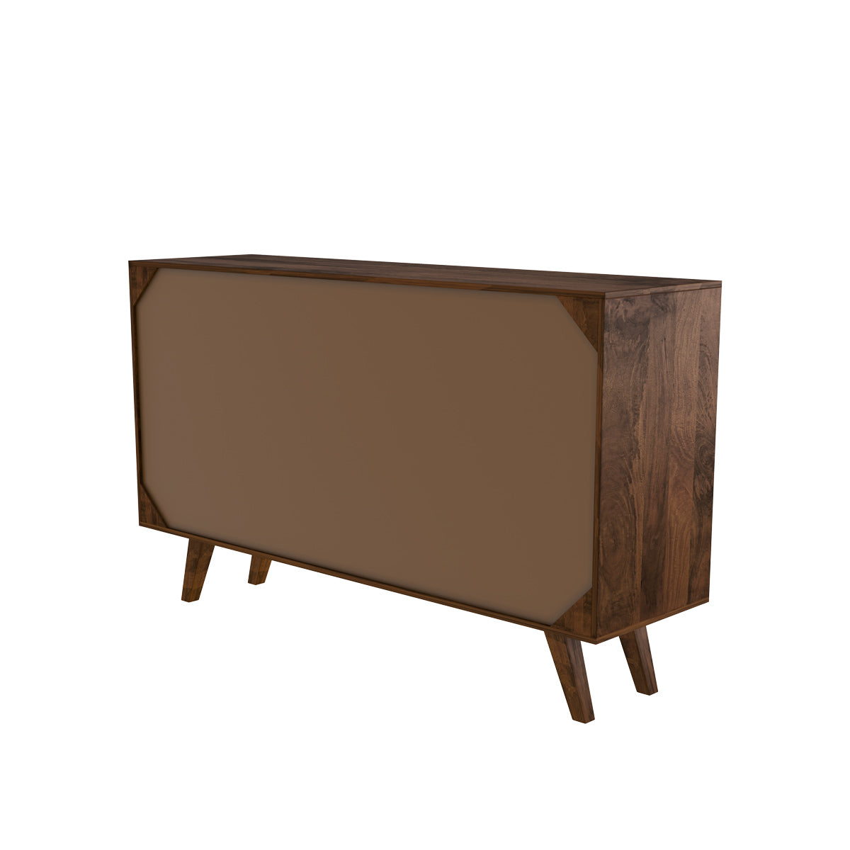 achat buffet bois fonce avec details dores