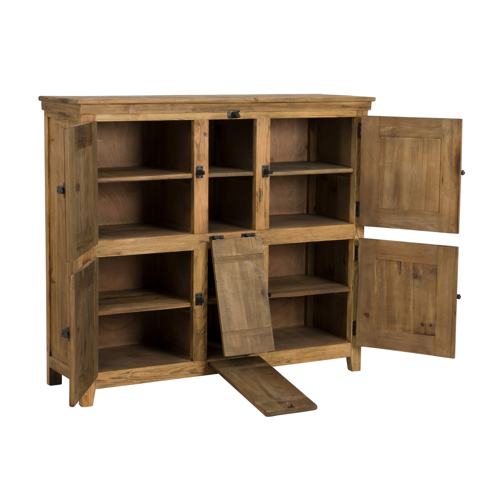 achat buffet industrielle en bois et details metal