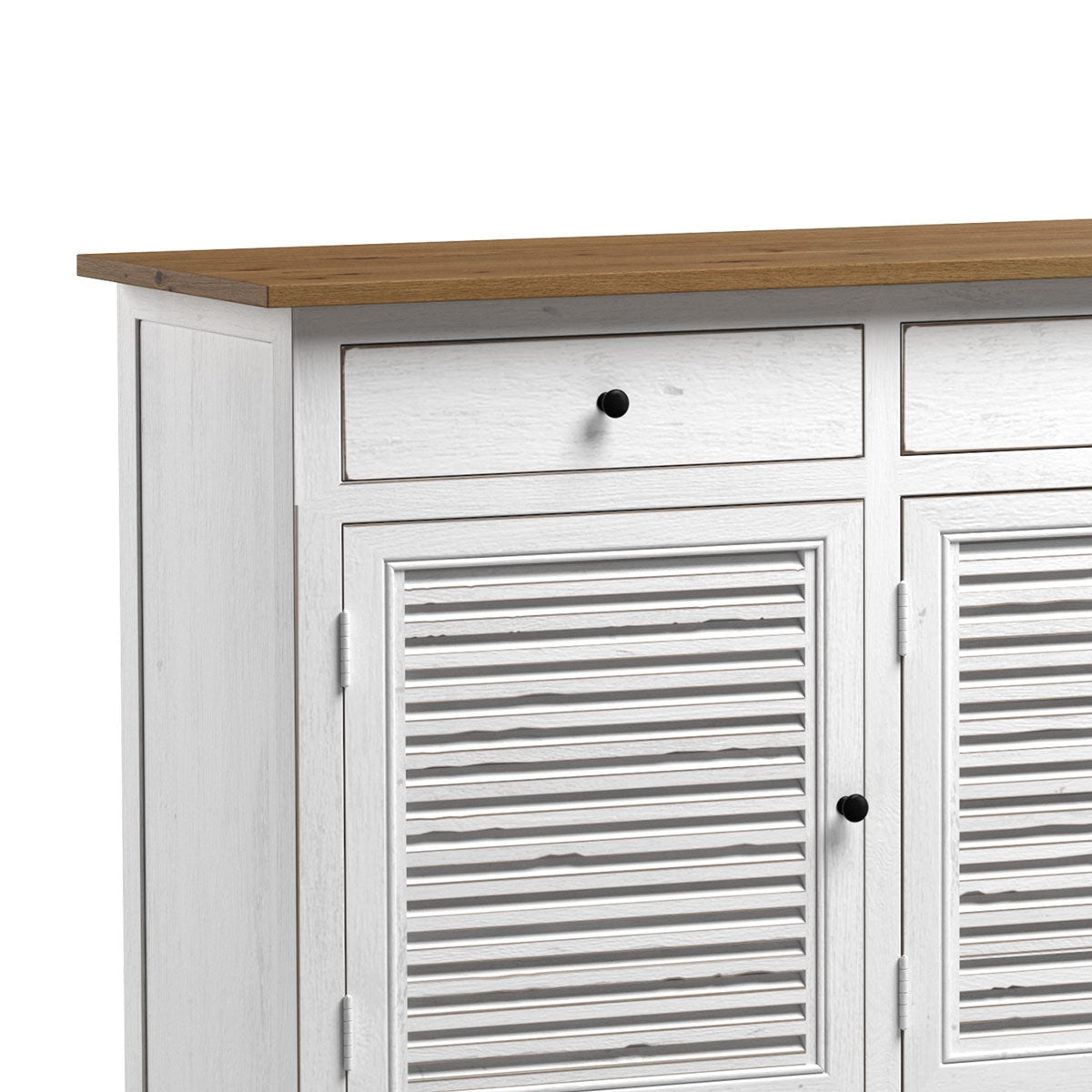 achat buffet long blanc en bois