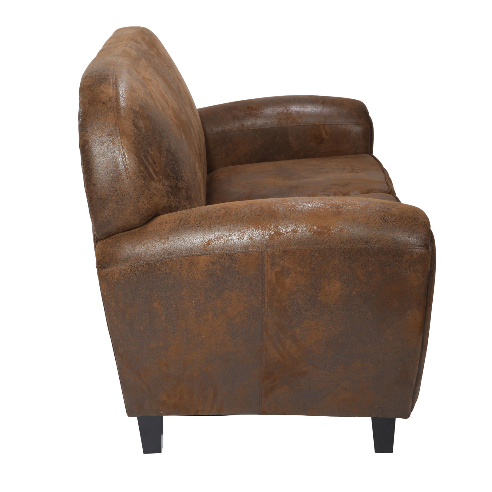 achat canapé cuir marron vieilli 2 places