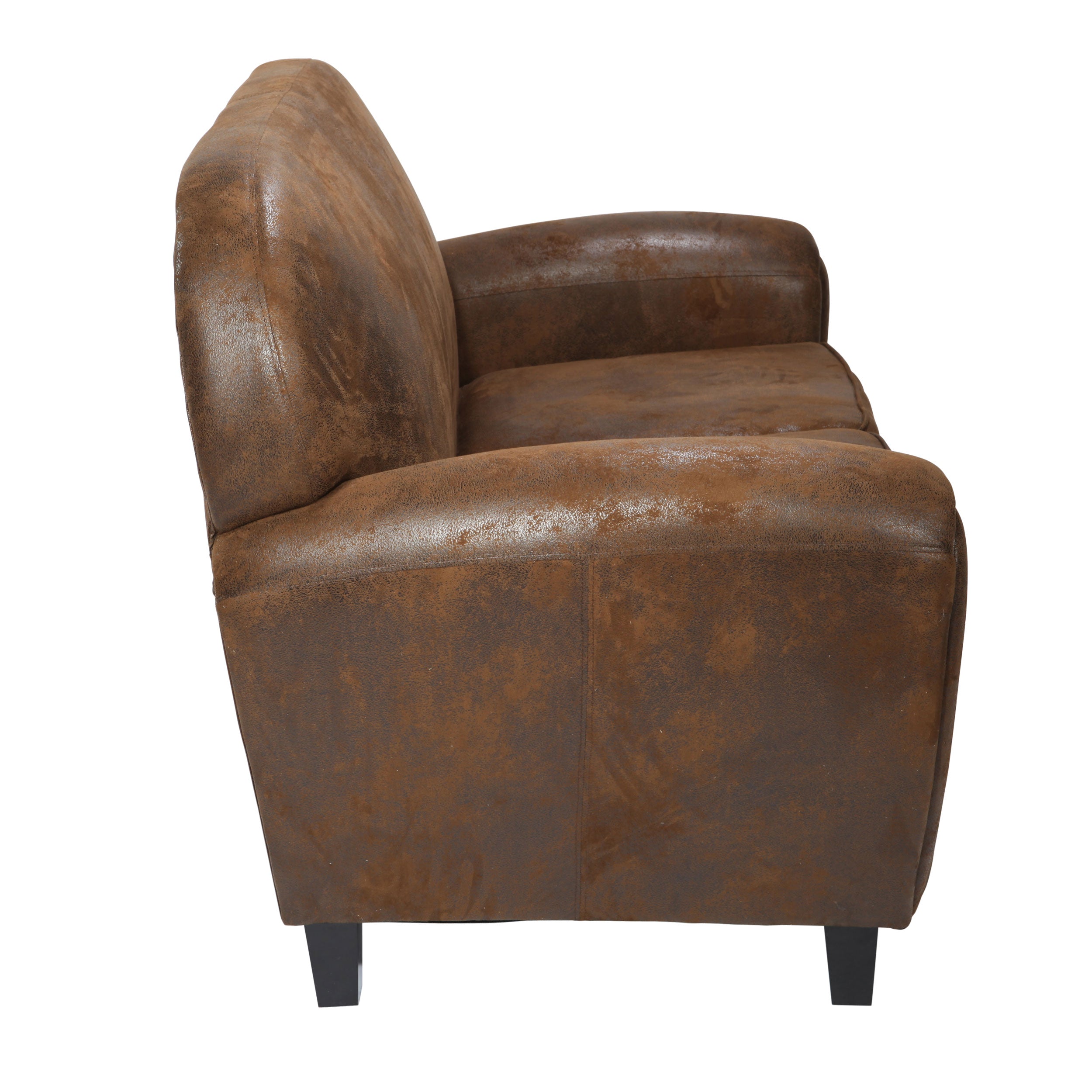 achat canapé cuir marron vieilli 2 places