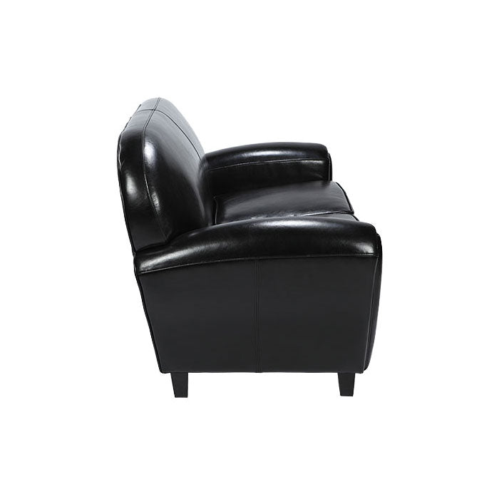 achat canape 2 places cuir noir