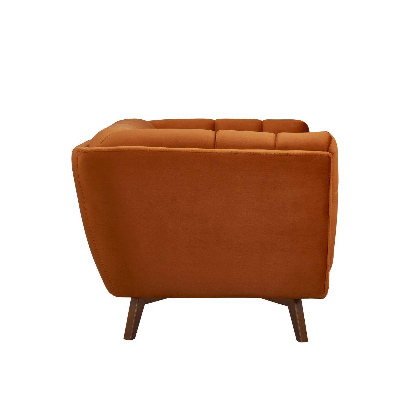 achat canape 2 places orange velours art deco