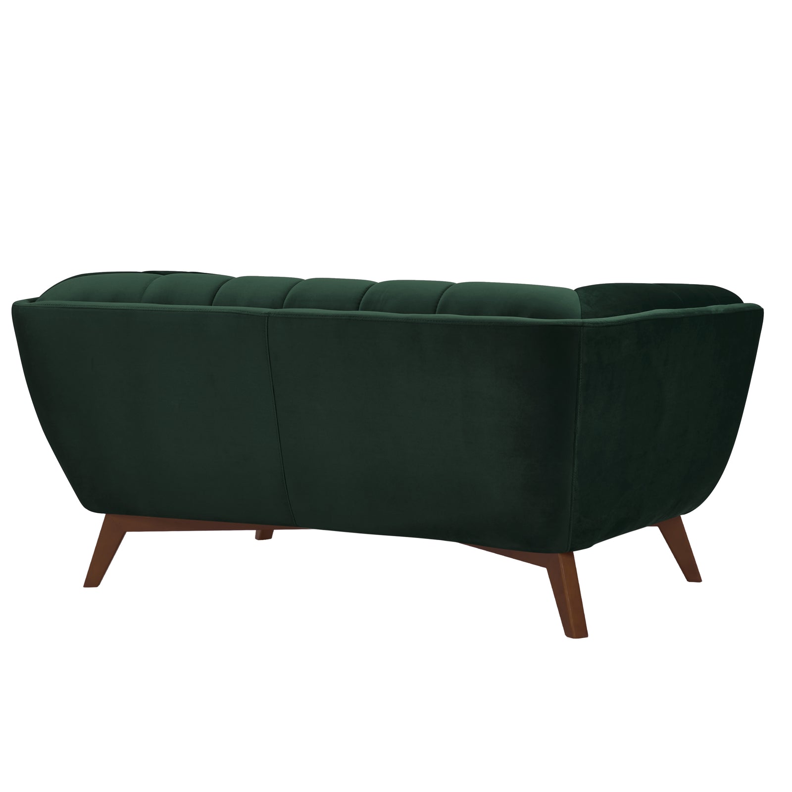 achat canape 2 places vert fonce pieds bois