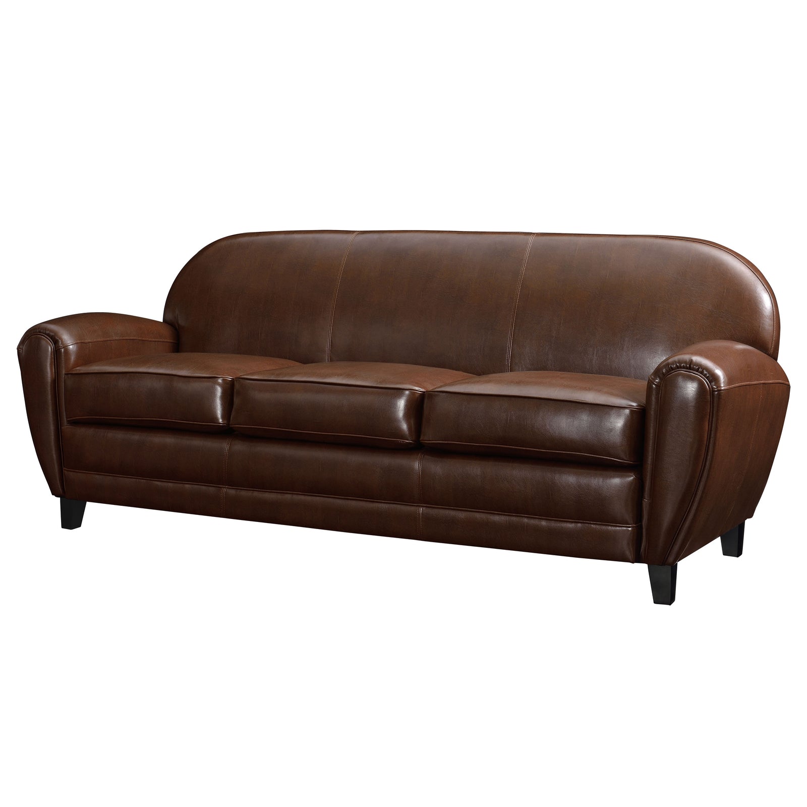 achat canape 3 places cuir marron