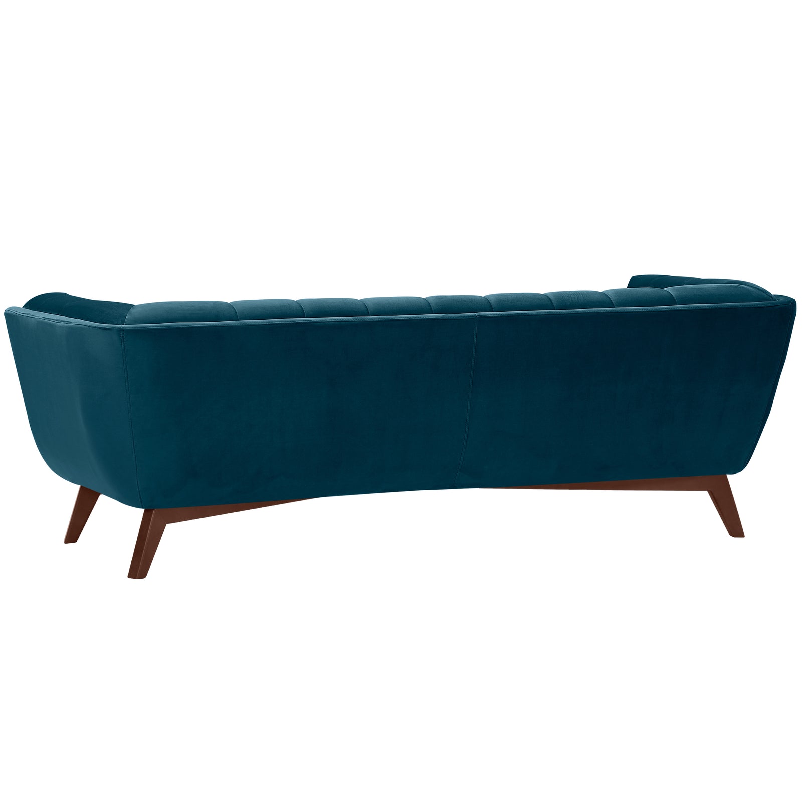 achat canape bleu pieds bois fonce