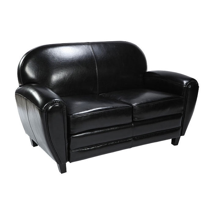 achat canape cuir noir
