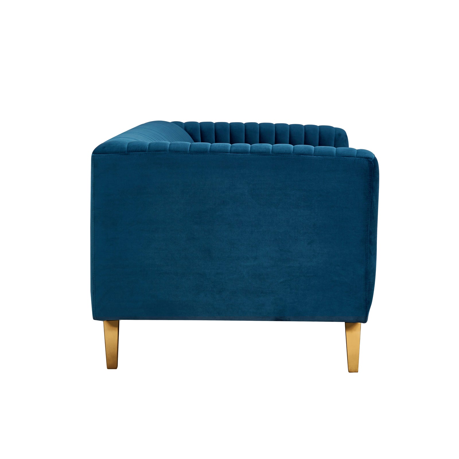 achat canape design bleu pieds dores