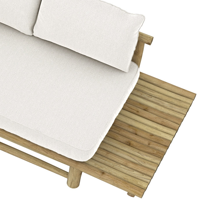 achat canape en tissu blanc cassse et bois