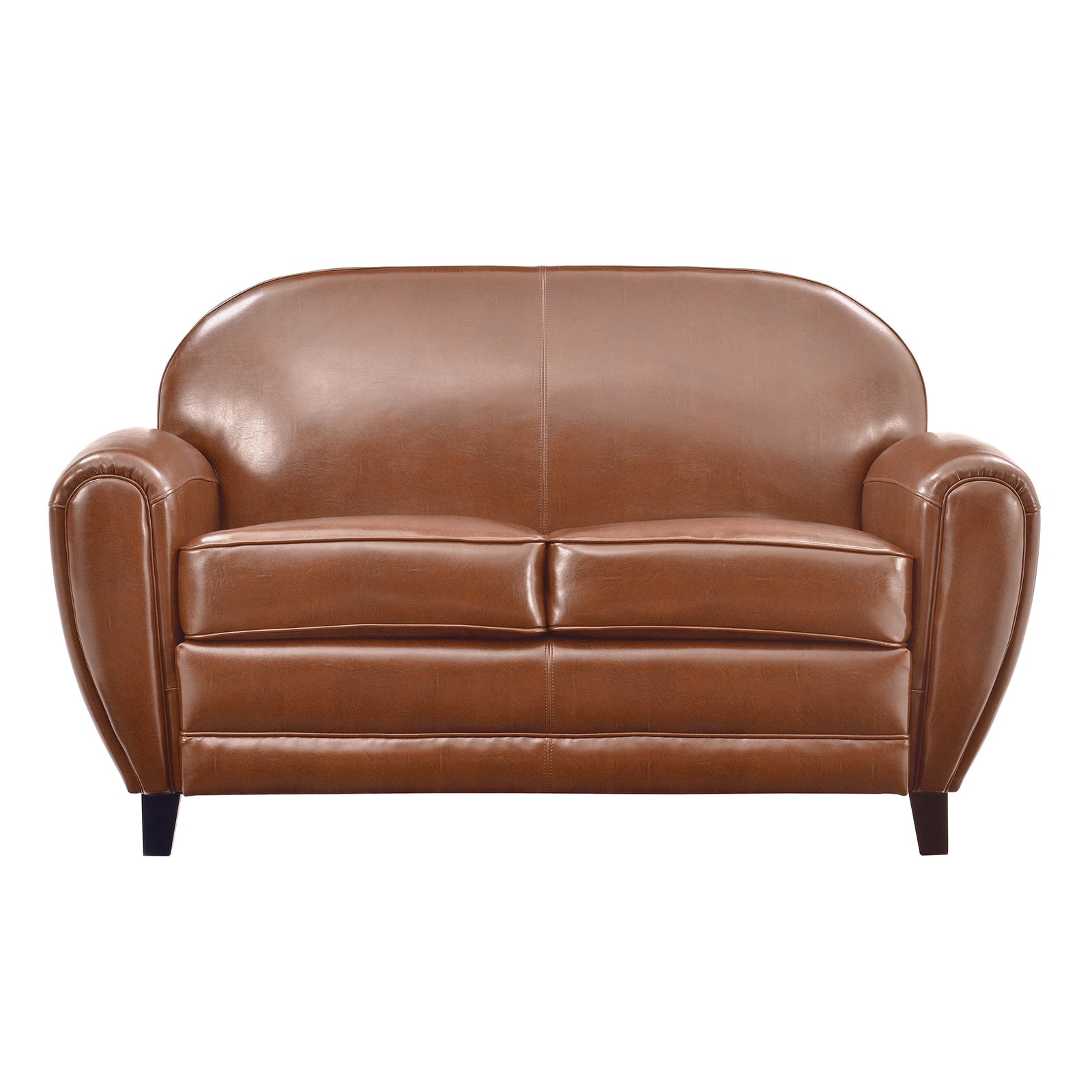 achat canape similicuir 2 places marron