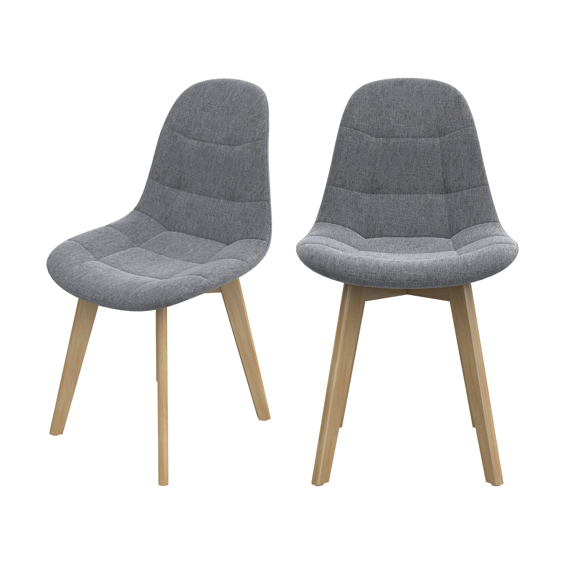 achat chaise assise tissus gris molletonne
