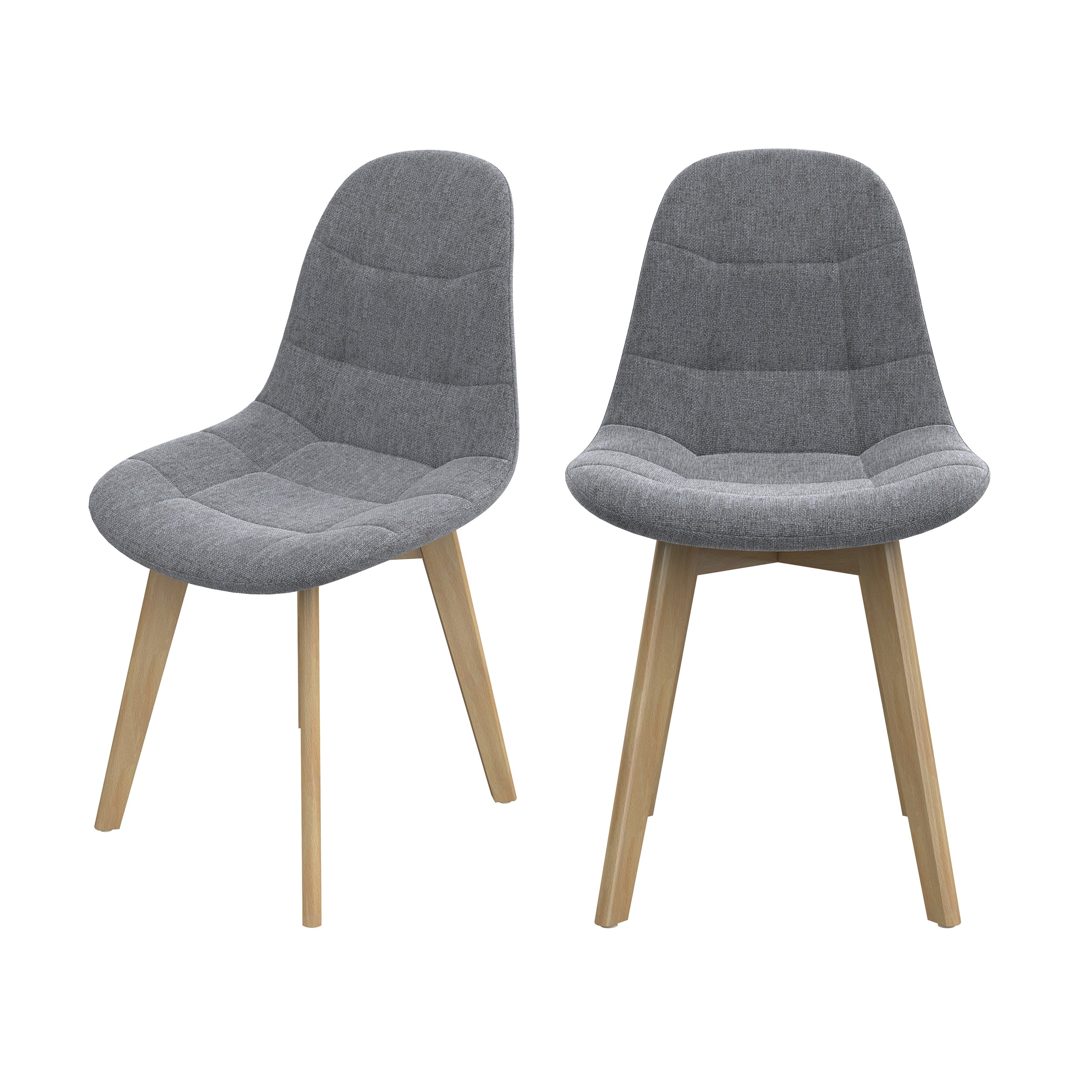 achat chaise assise tissus gris molletonne