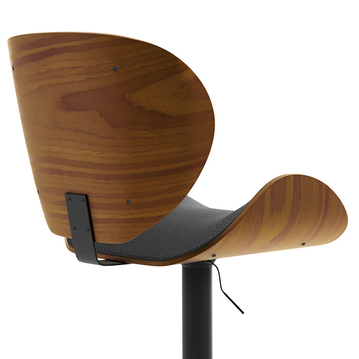 achat chaise bar noire pivotante rembouree en pu avec hauteur reglable