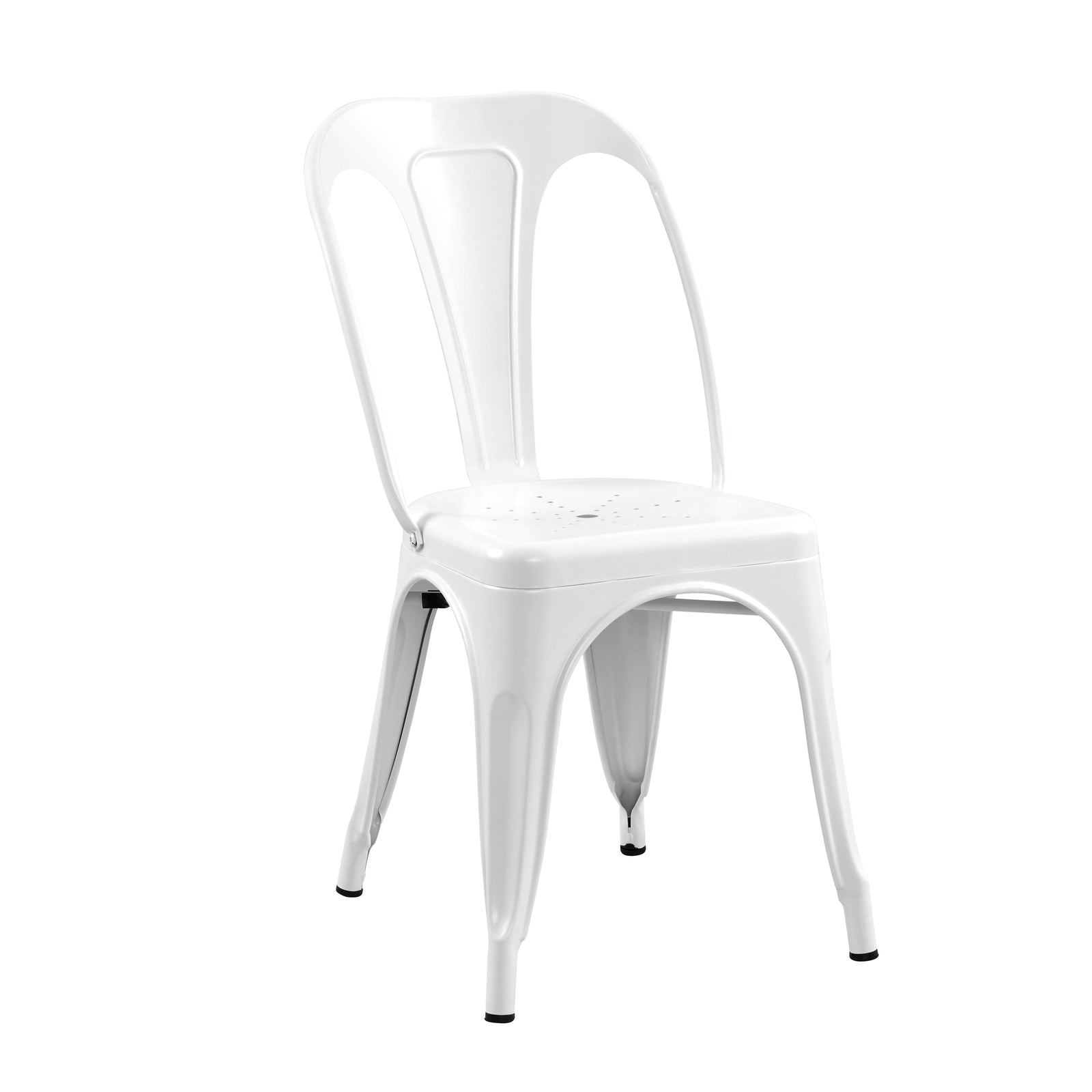 achat chaise blanche en metal industriel