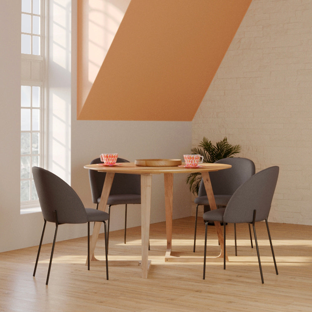 achat chaise confort gris fonce diner