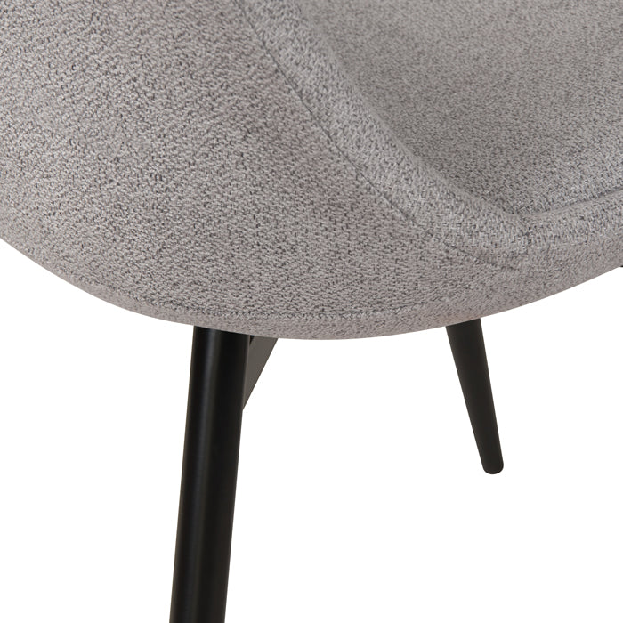 achat chaise confortable en tissu gris clair