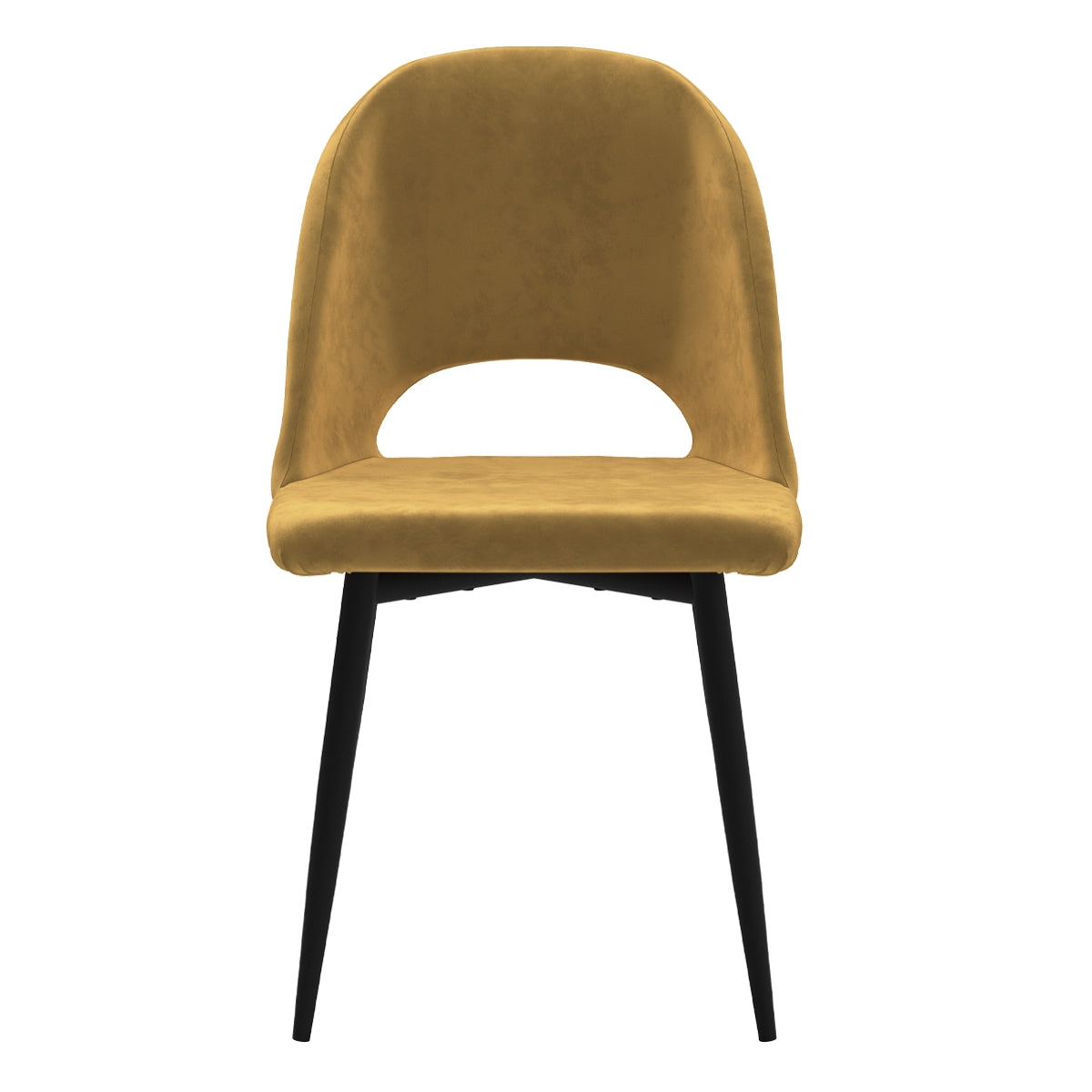 achat chaise confortable en velours et pieds metal