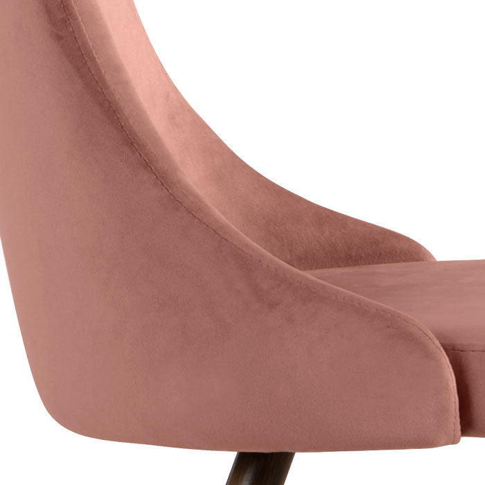 achat chaise confortable rose velours