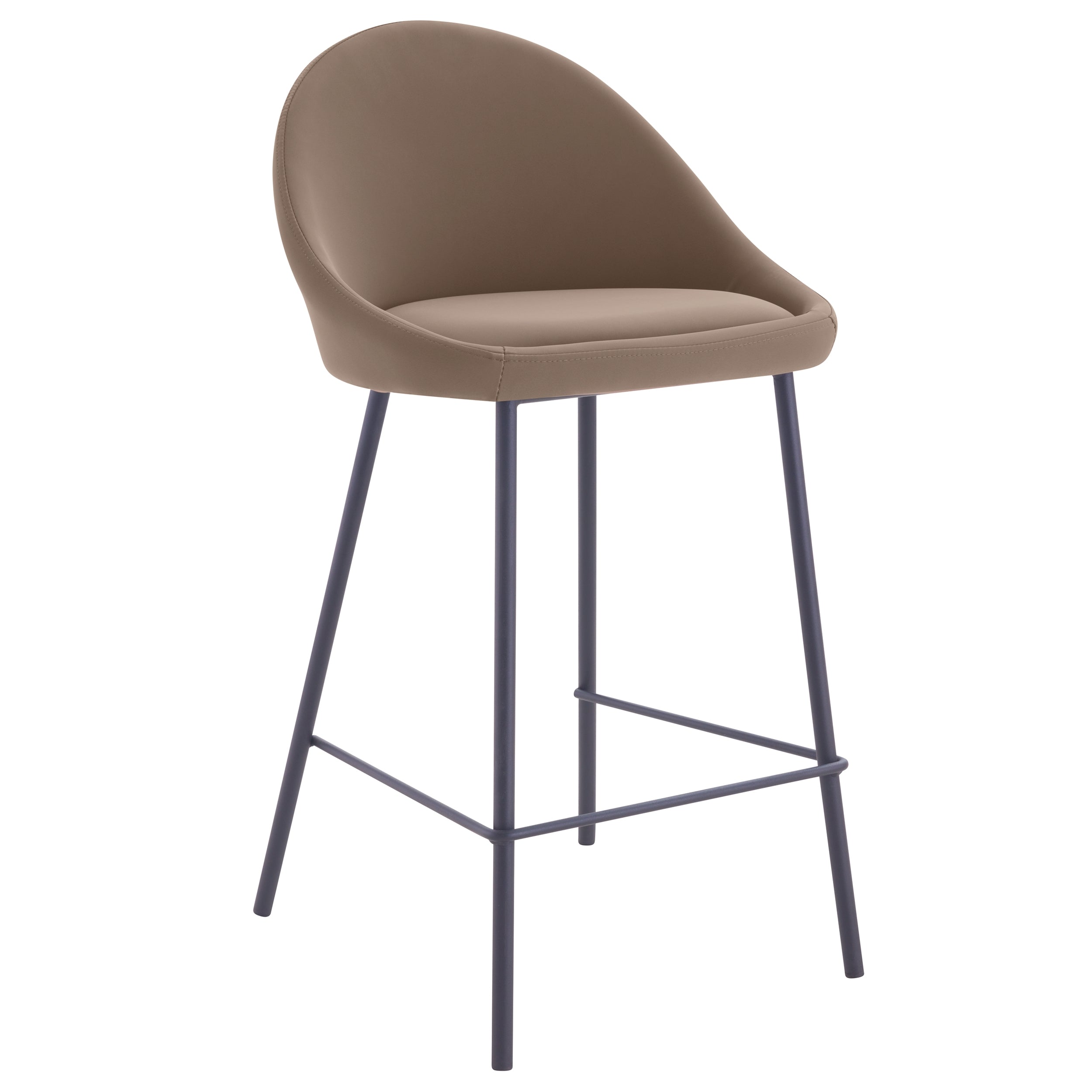 achat chaise de bar avec dossier arrondi marron