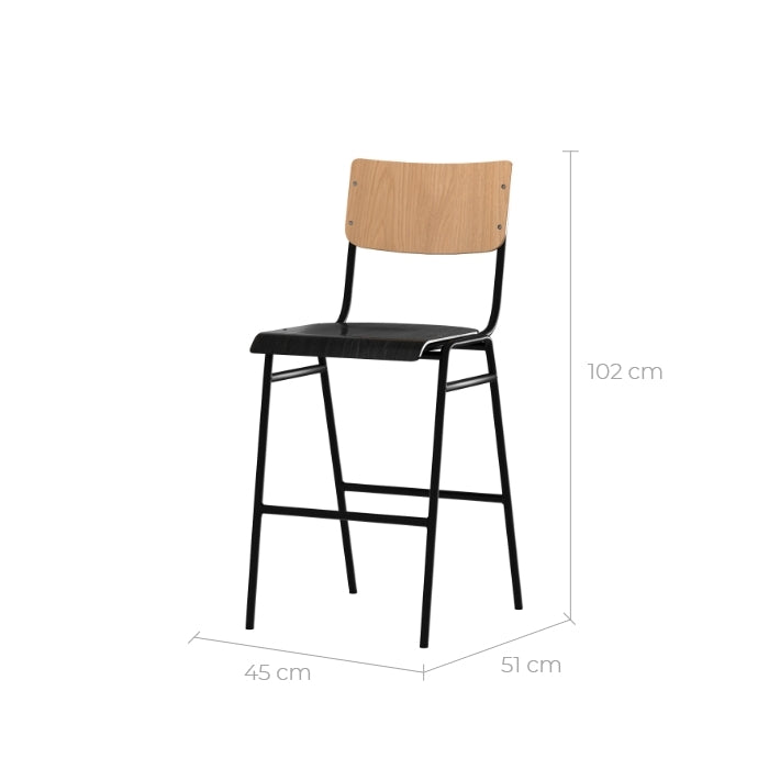 achat chaise de bar avec repose pieds ecolier