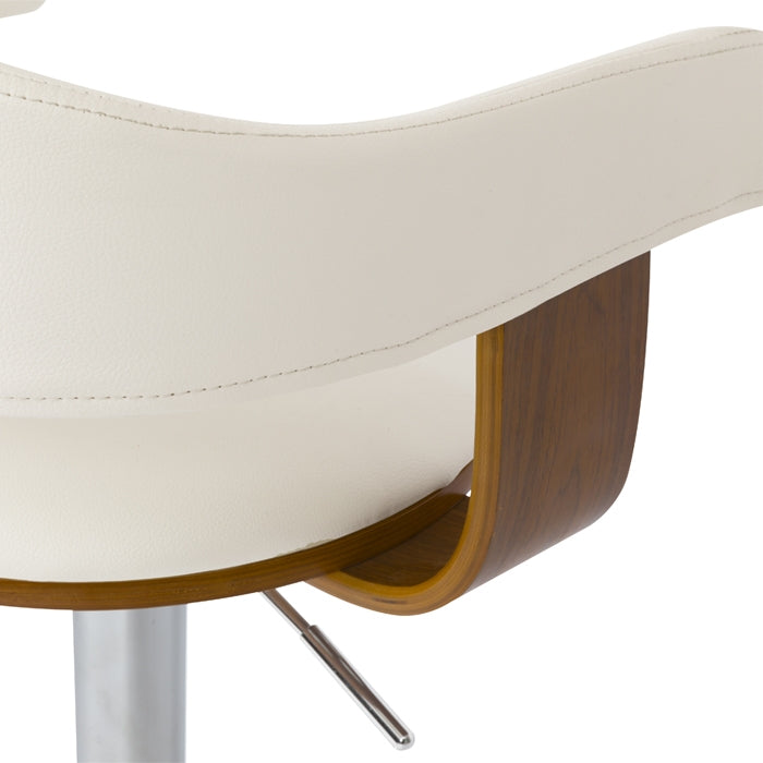 achat chaise de bar blanche pieds metal gris