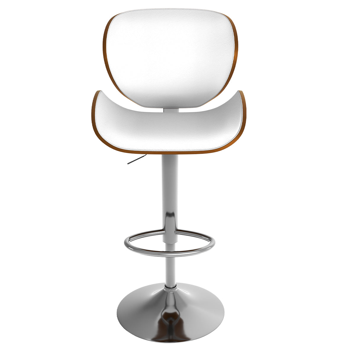 achat chaise de bar blanche rembourr_e et pivotante en pu hauteur reglable