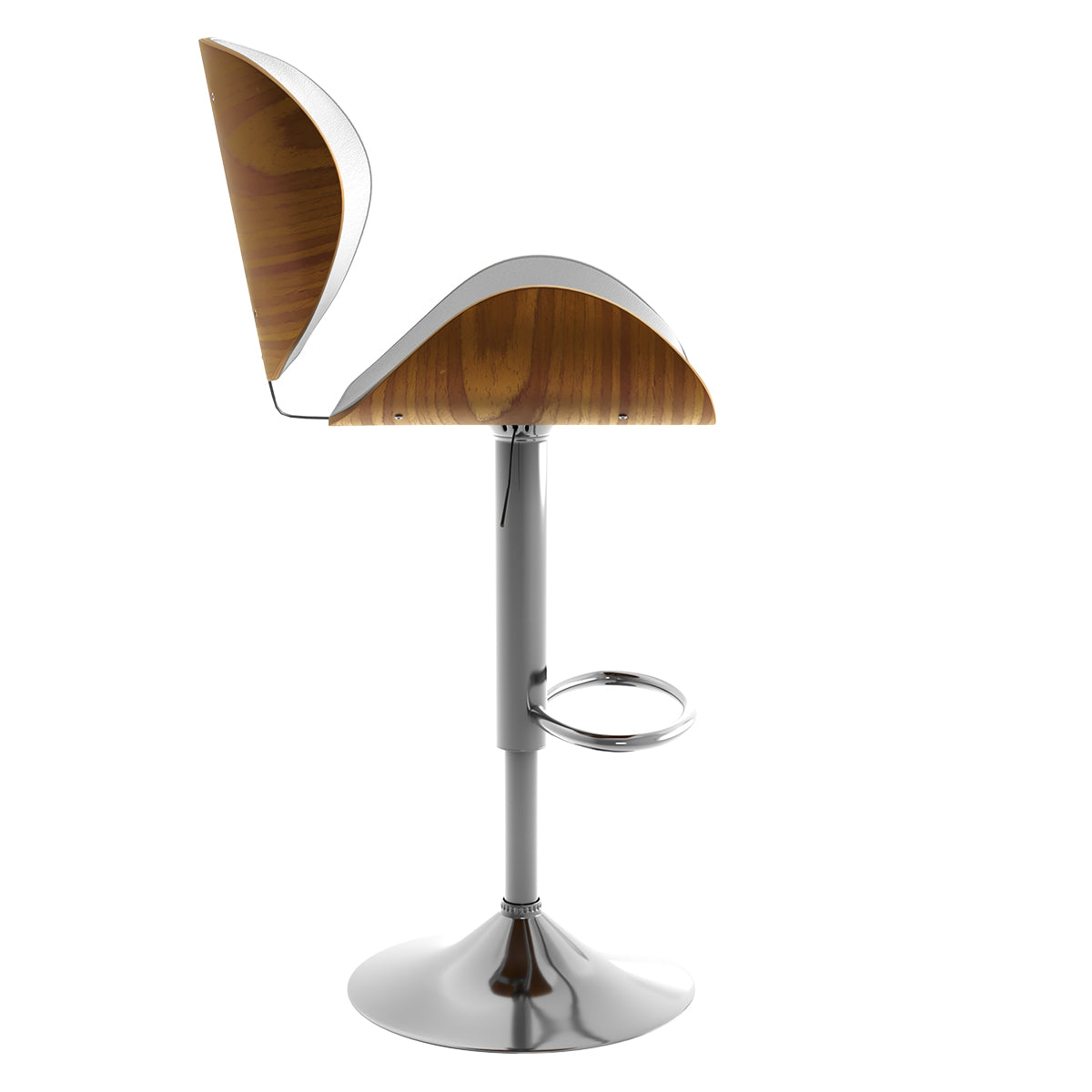 achat chaise de bar blanche rembourr_e pivotante en pu hauteur reglable