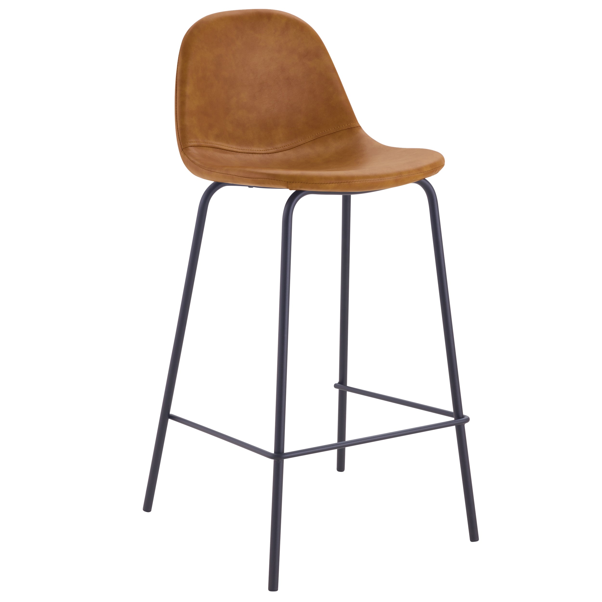 achat chaise de bar camel en cuir synhetique