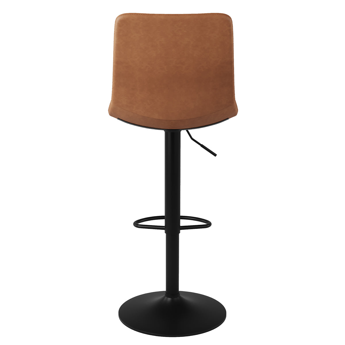 achat chaise de bar camel en cuir synthetique et metal noir lot 2 killi