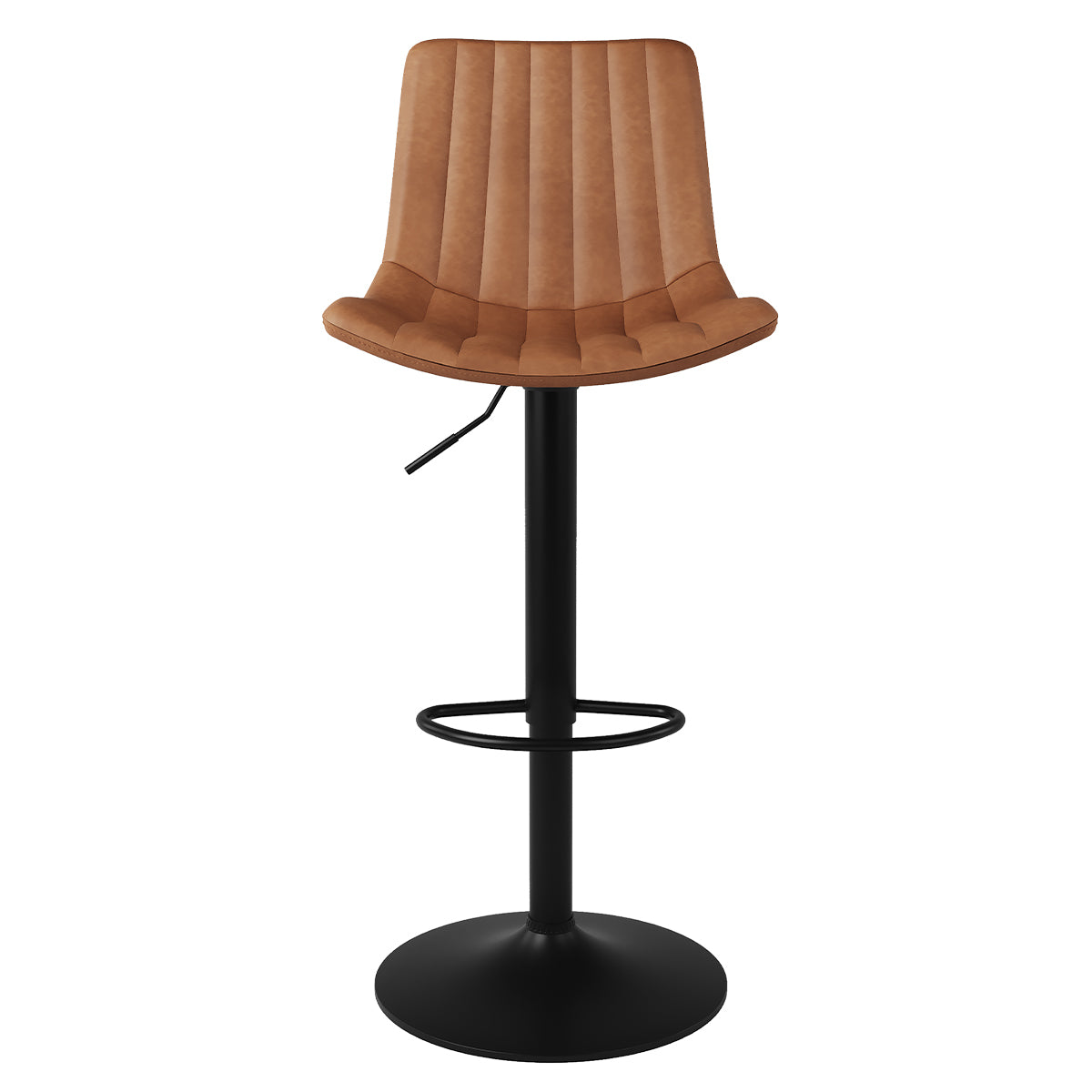 achat chaise de bar camel en cuir synthetique et metal noir lot deux killi