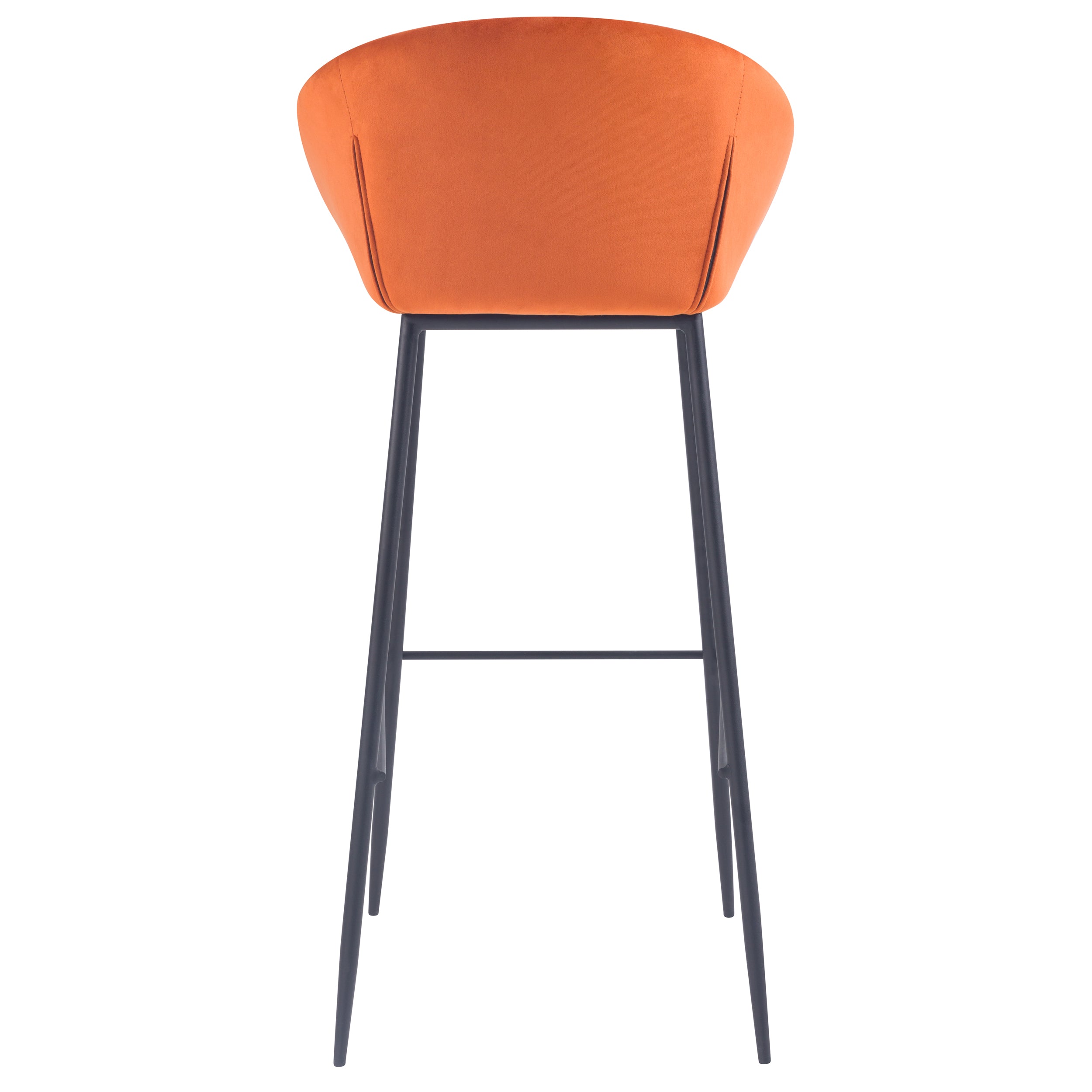 achat chaise de bar confortable avec dossier orange