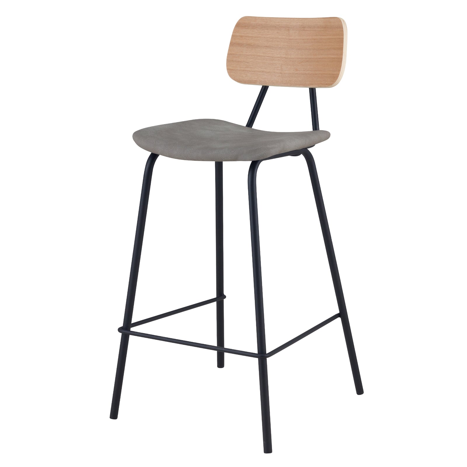 achat chaise de bar confortable en cuir synthetique et bois