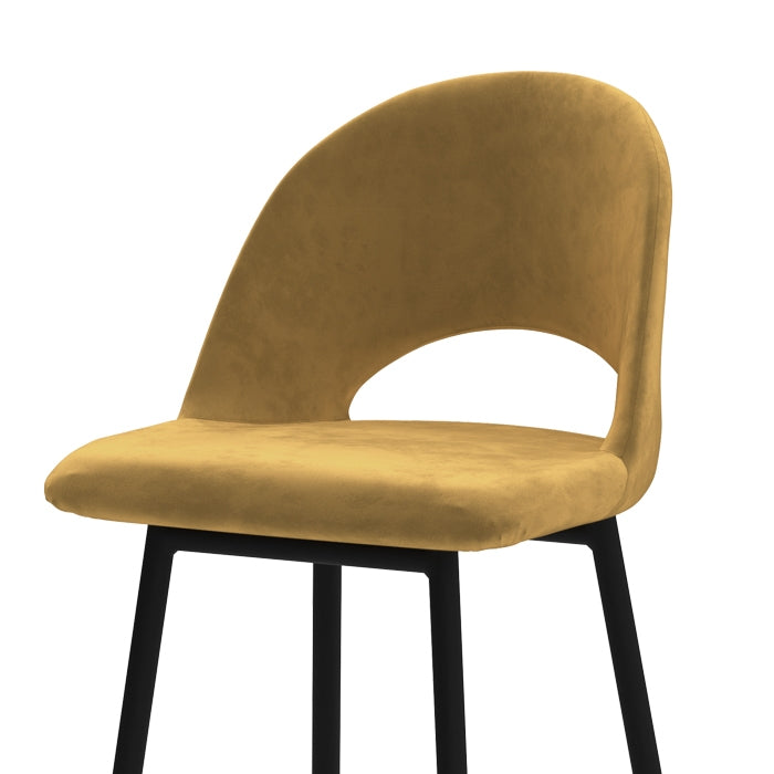 achat chaise de bar confortable velours et metal