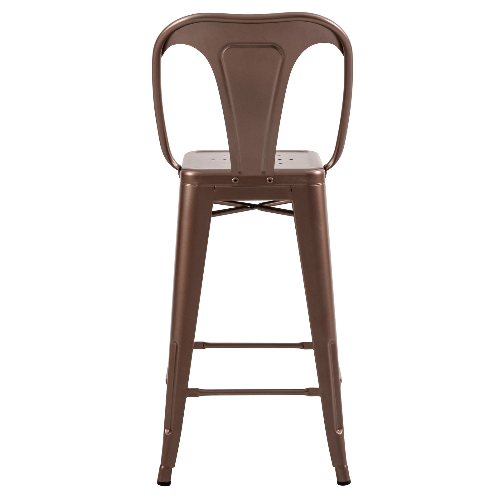 achat chaise de bar dossier metal cuivre