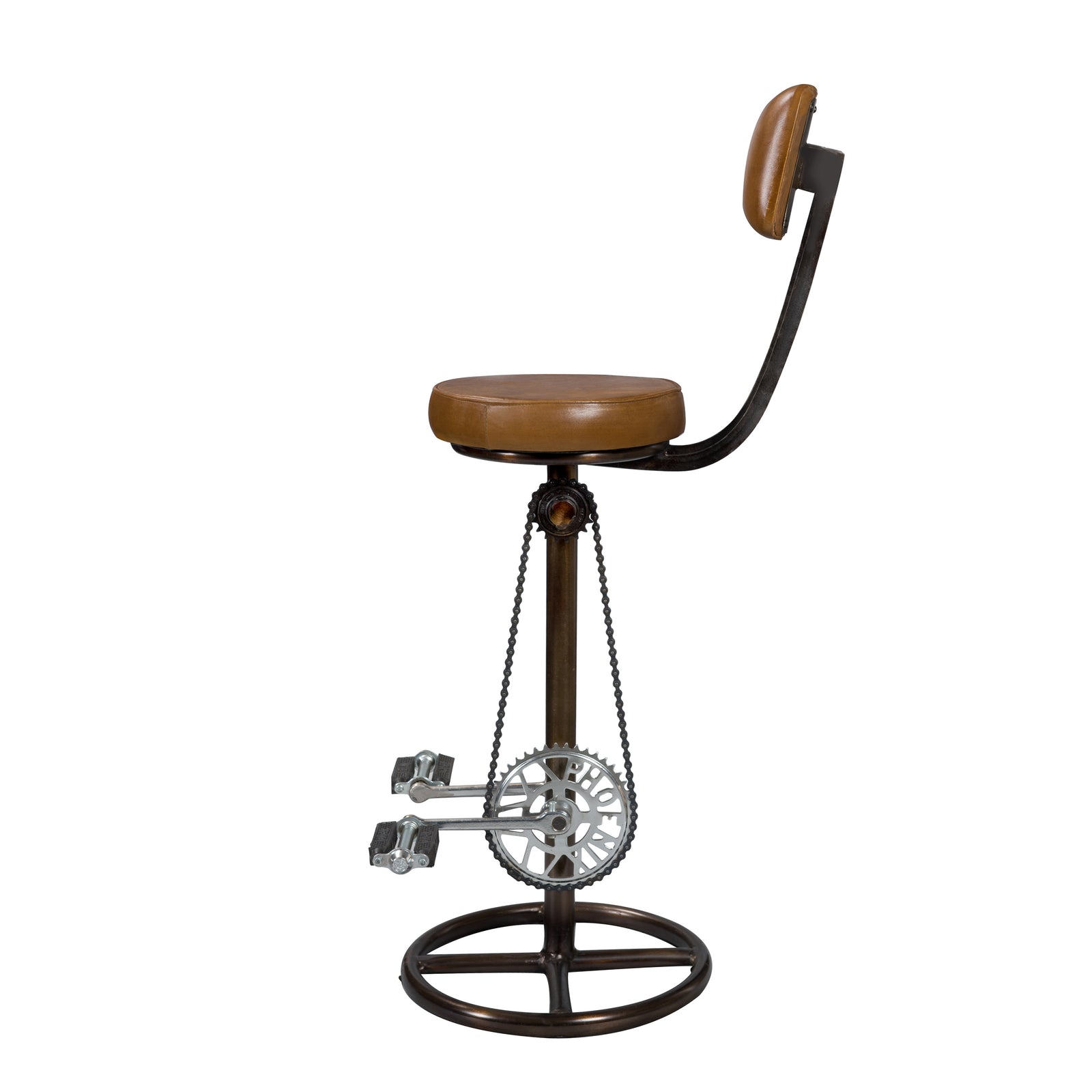 achat chaise de bar en cuir marron