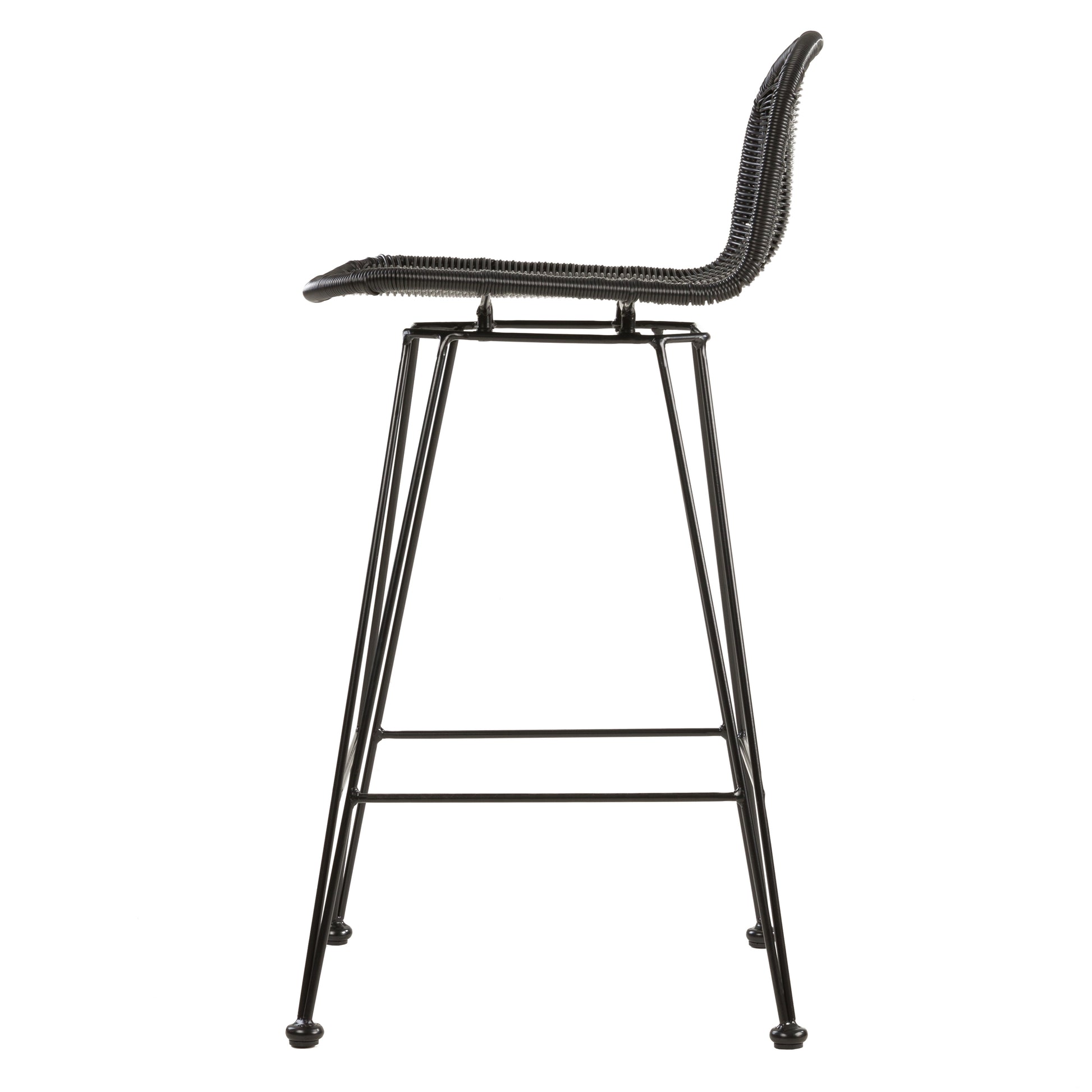 achat chaise de bar en resine tressee naturelle noire