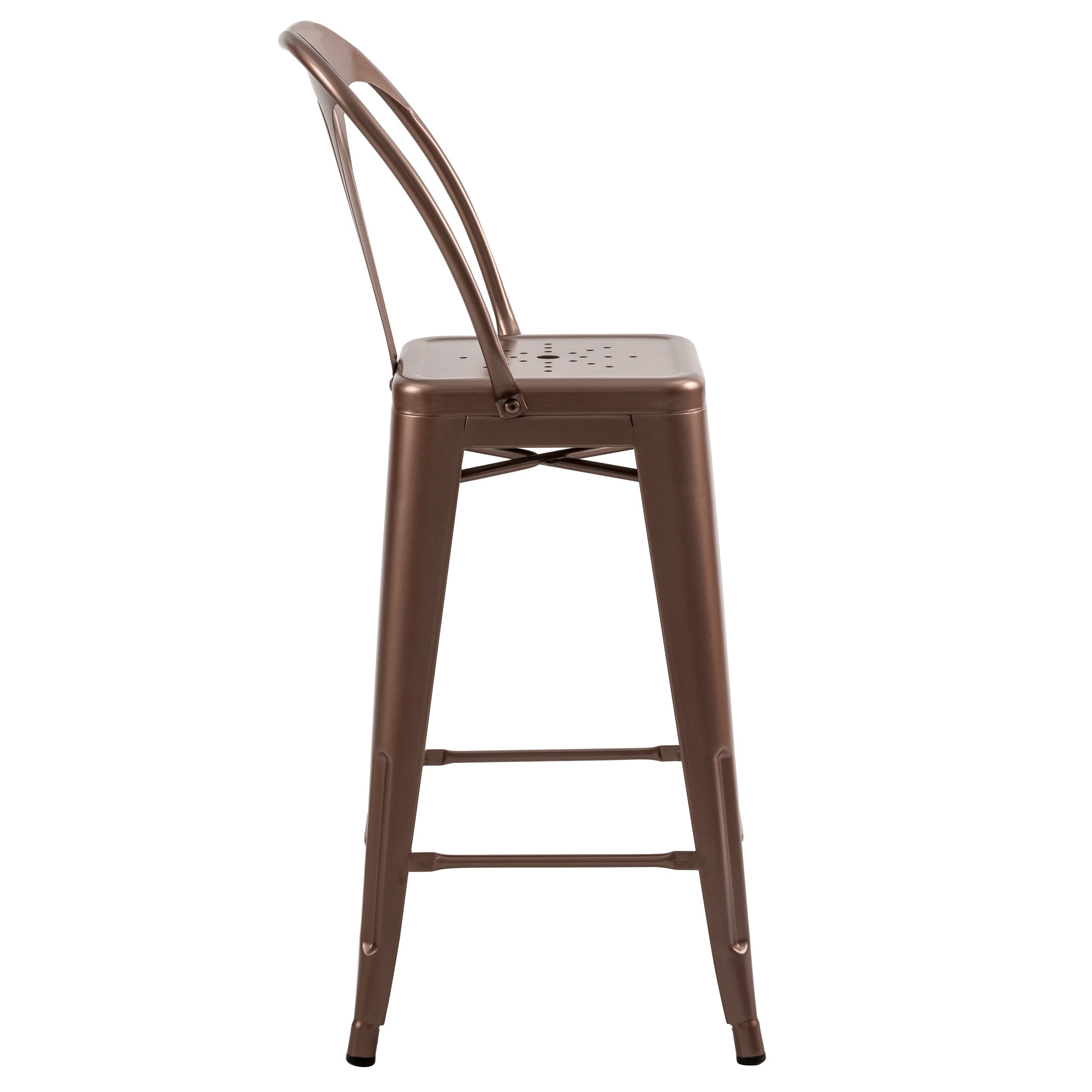 achat chaise de bar industrielle cuivre