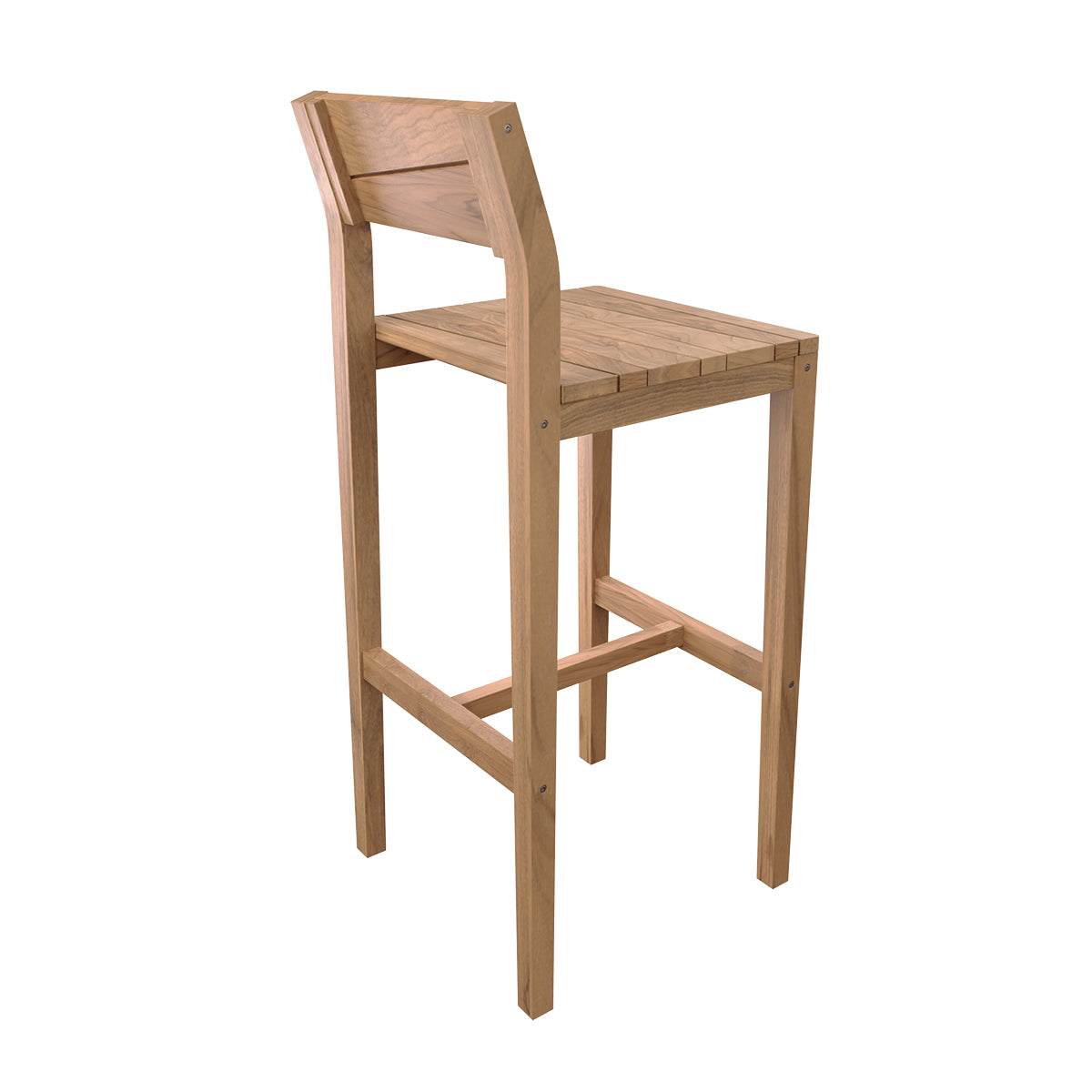 achat chaise de bar jardin bois de teck massif lot de 2